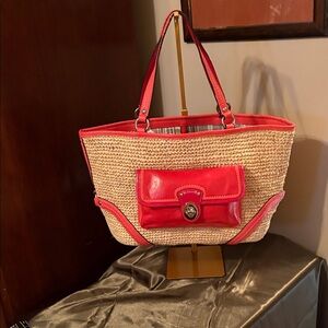 Coach Red and Tan Women's Tote Bag M1269-22904